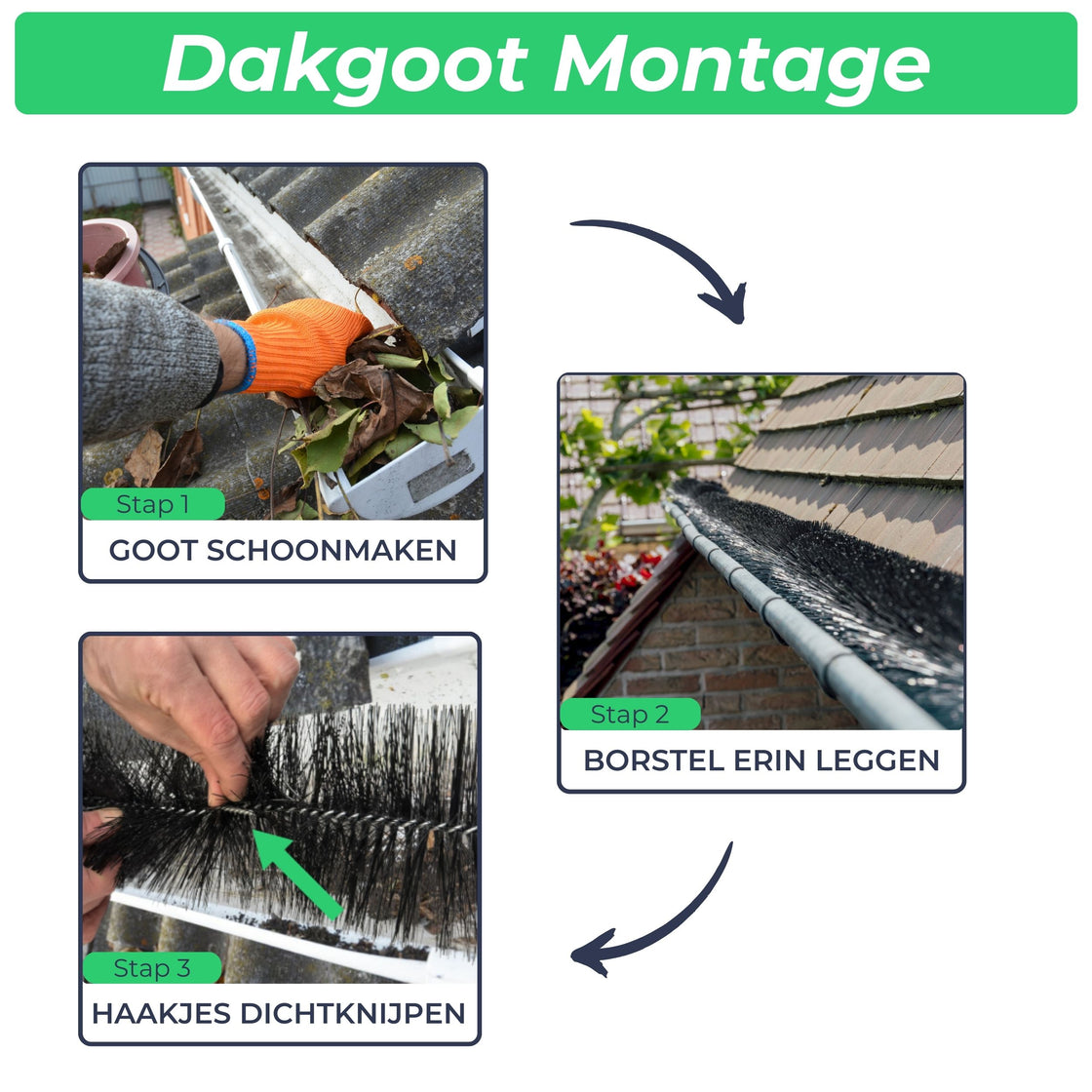 WATTR Vogelwering Borstels – 10 t/m 50 Meter Bescherming voor Zonnepanelen & Dakgoten – Duurzaam, Onzichtbaar & Effectief tegen Kauwen, Duiven & Mussen
